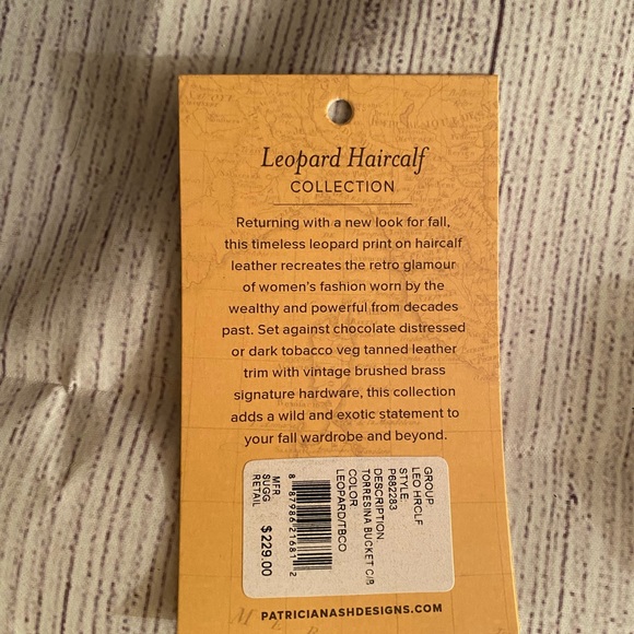 Patricia Nash leather leopard print bucket Bag - Picture 14 of 14